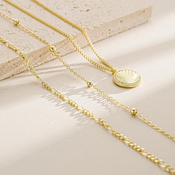 Layered Gold Necklaces for Women,14K Gold Plated Dainty Stackable Stack Choker N - Picture 6 of 7